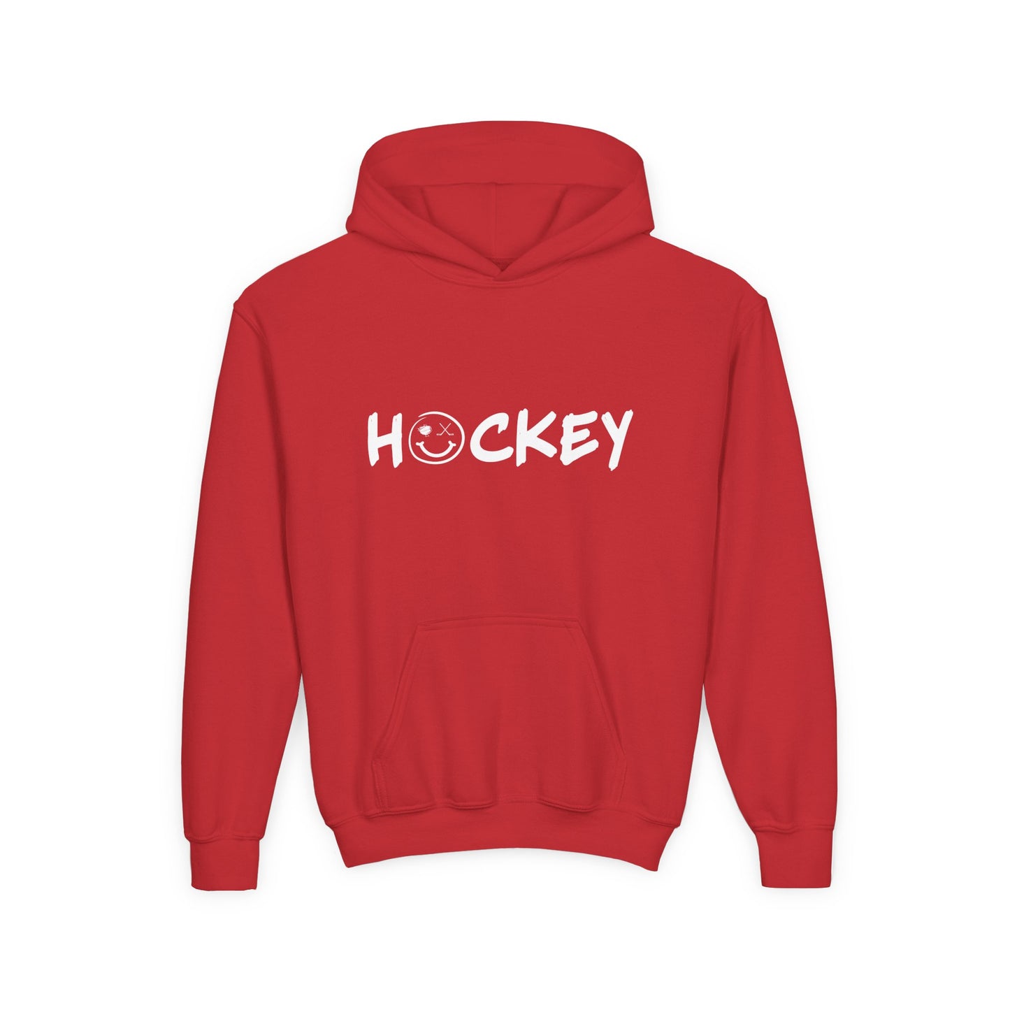 Youth Hockey Hoodie with Smiley Design