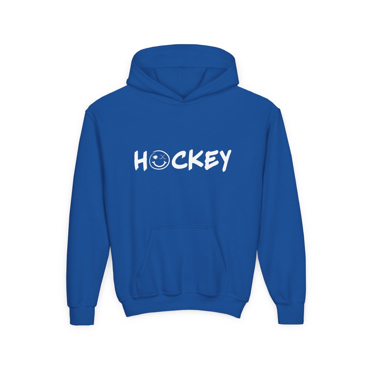 Youth Hockey Hoodie with Smiley Design