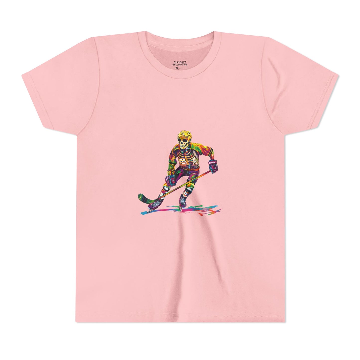 Youth Short Sleeve Hockey Skeleton Tee