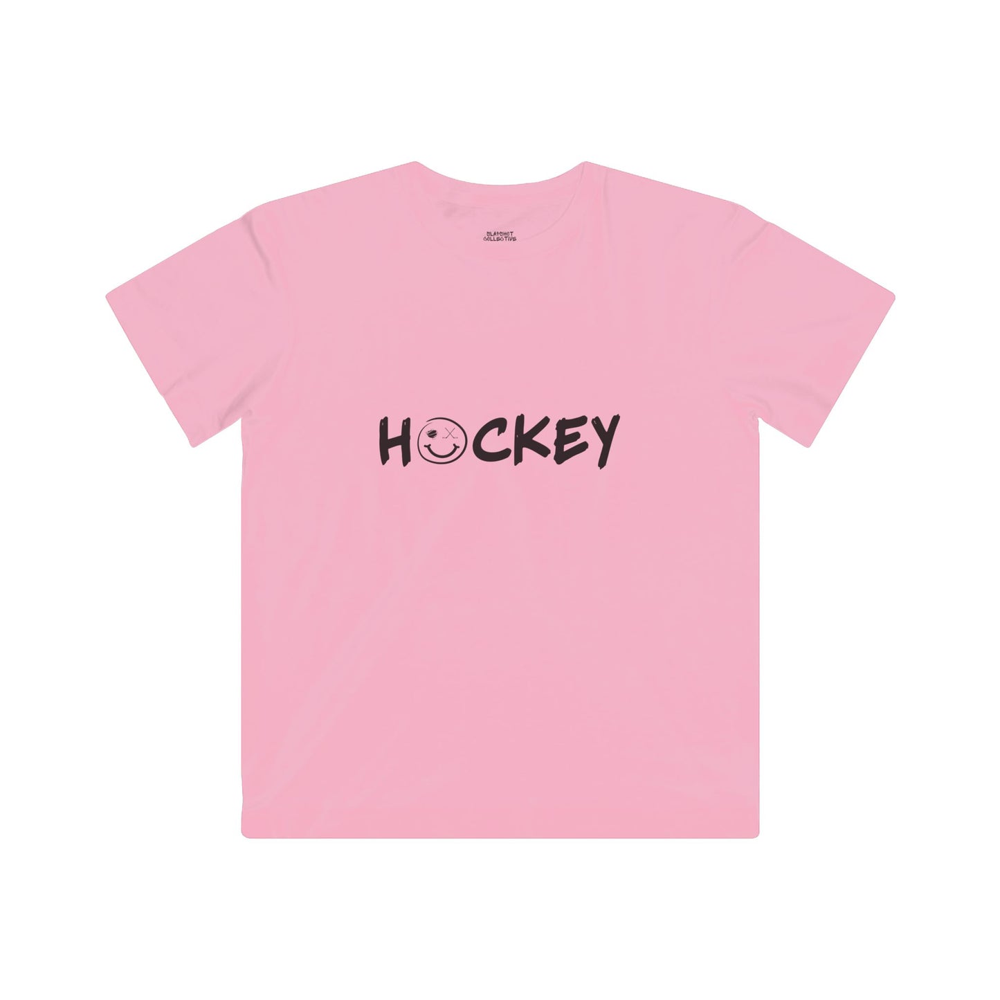 Kids Hockey Super Soft Tee-Smiley Design