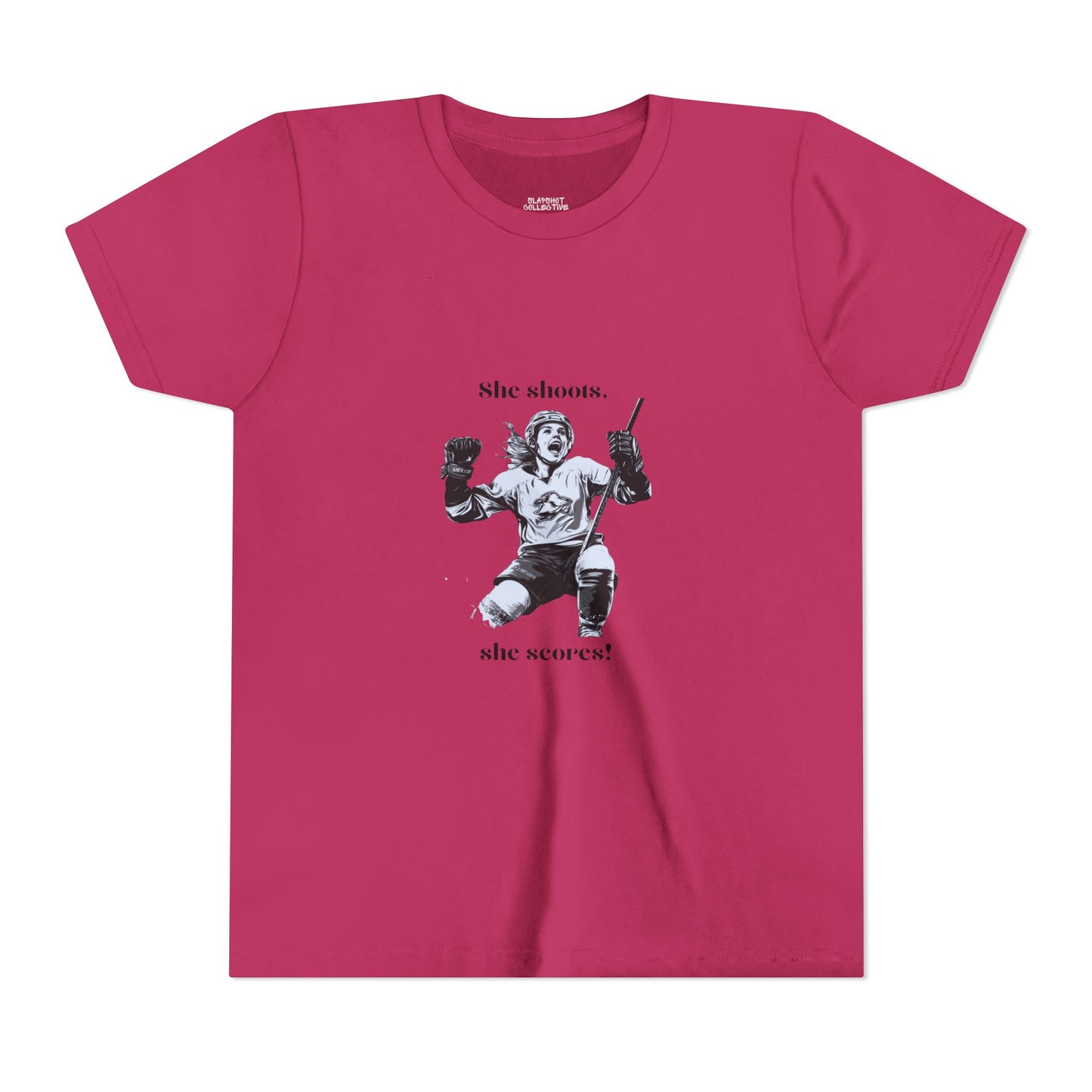 Youth Hockey Tee-She Shoots, She Scores!