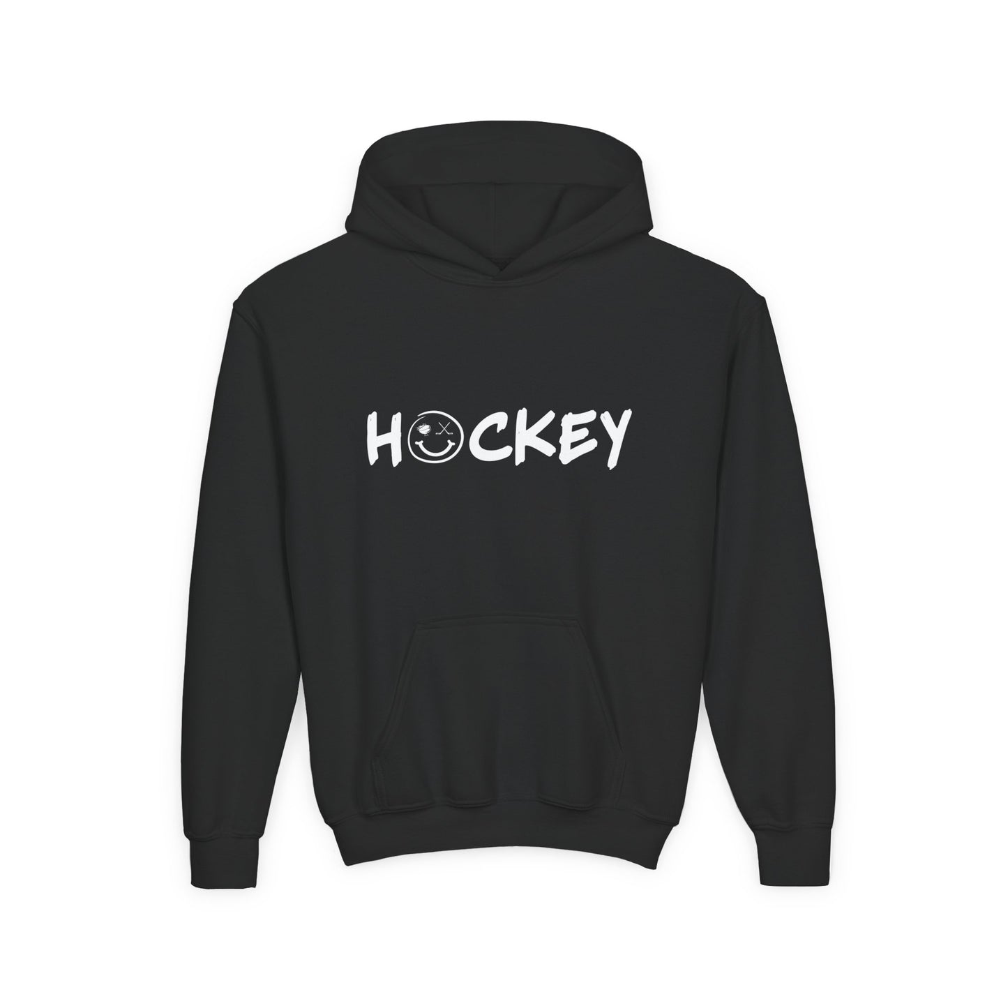 Youth Hockey Hoodie with Smiley Design