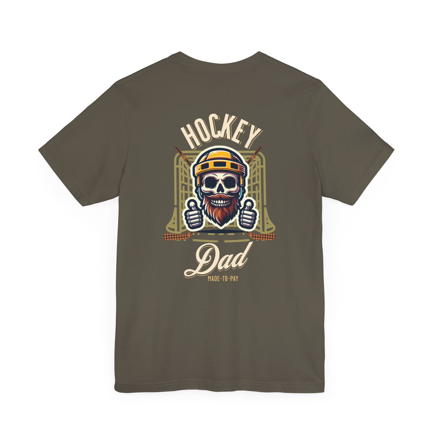 Hockey Dad Graphic T-Shirt - Unisex Short Sleeve Jersey Shirt