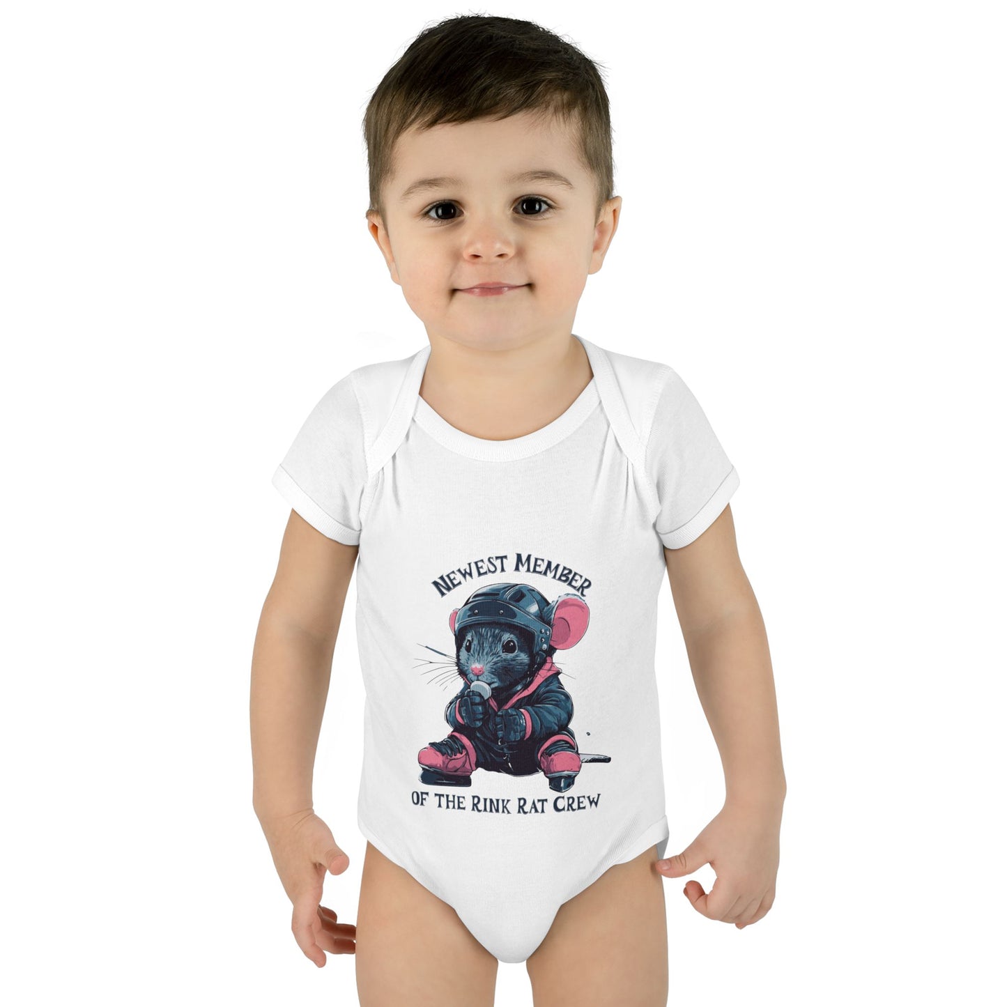 Hockey Baby Onesie - Newest Member of the Rink Rat Crew