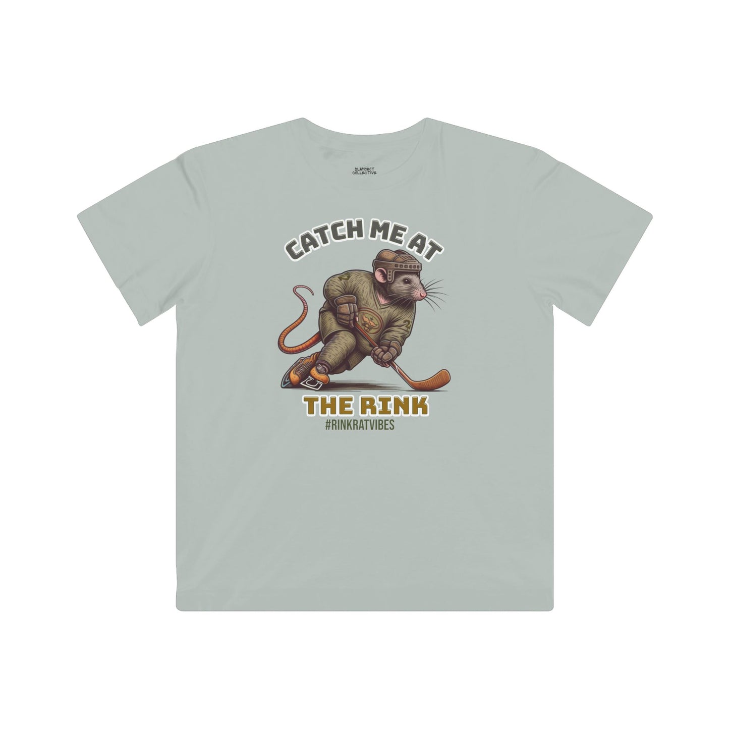 Kids Super Soft Hockey Tee - Catch Me at the Rink Rat Design